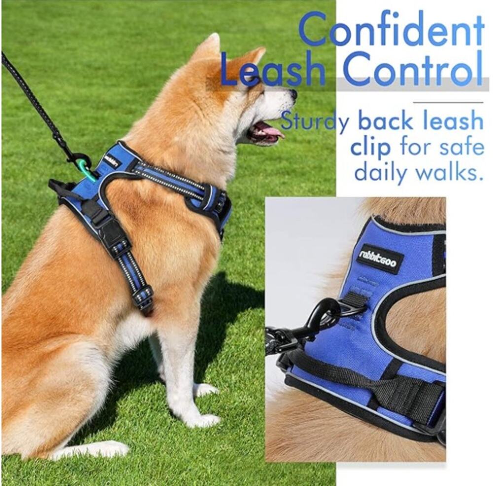 Blue Pet No-Pull Harness Sz: L Adjustable Soft Padded Dog Vest